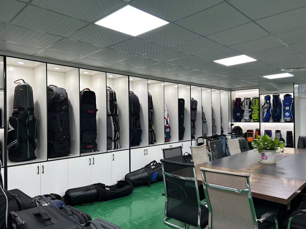 Sanying Bags factory showroom and workshop in Dongguan