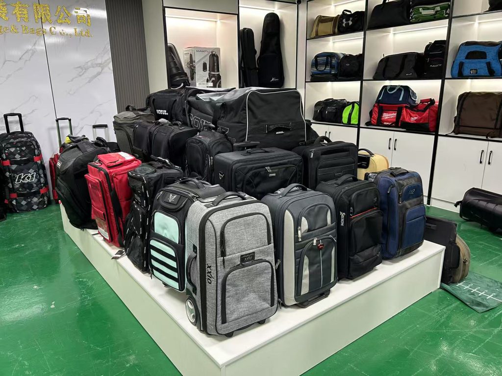 Sanying Bags factory showroom and workshop in Dongguan