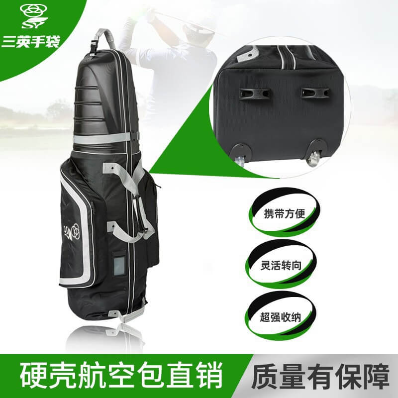 ABS Golf Travel Bag with Wheels, Portable Rolling Golf Case for Airport Use