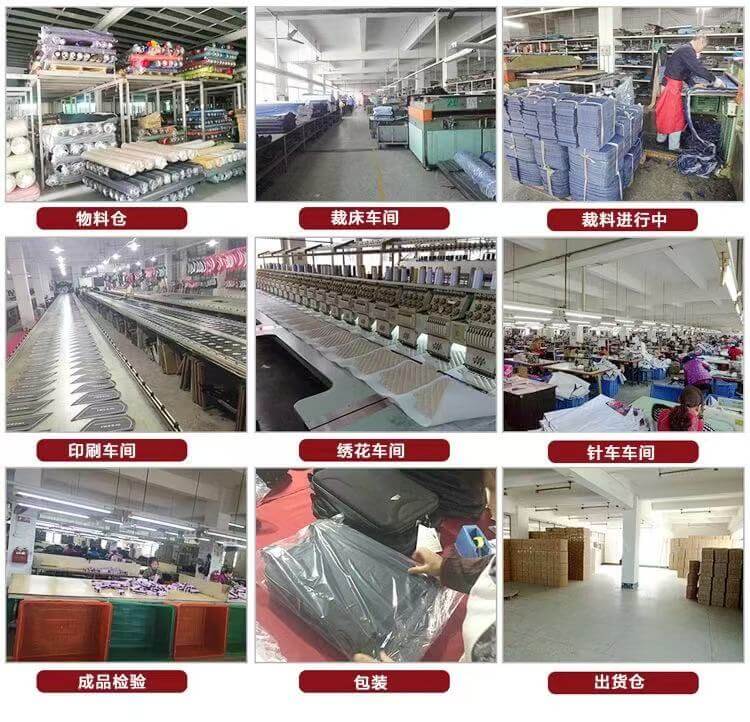 Sanying Bags Factory Workshop, Professional Golf Bag Production Line