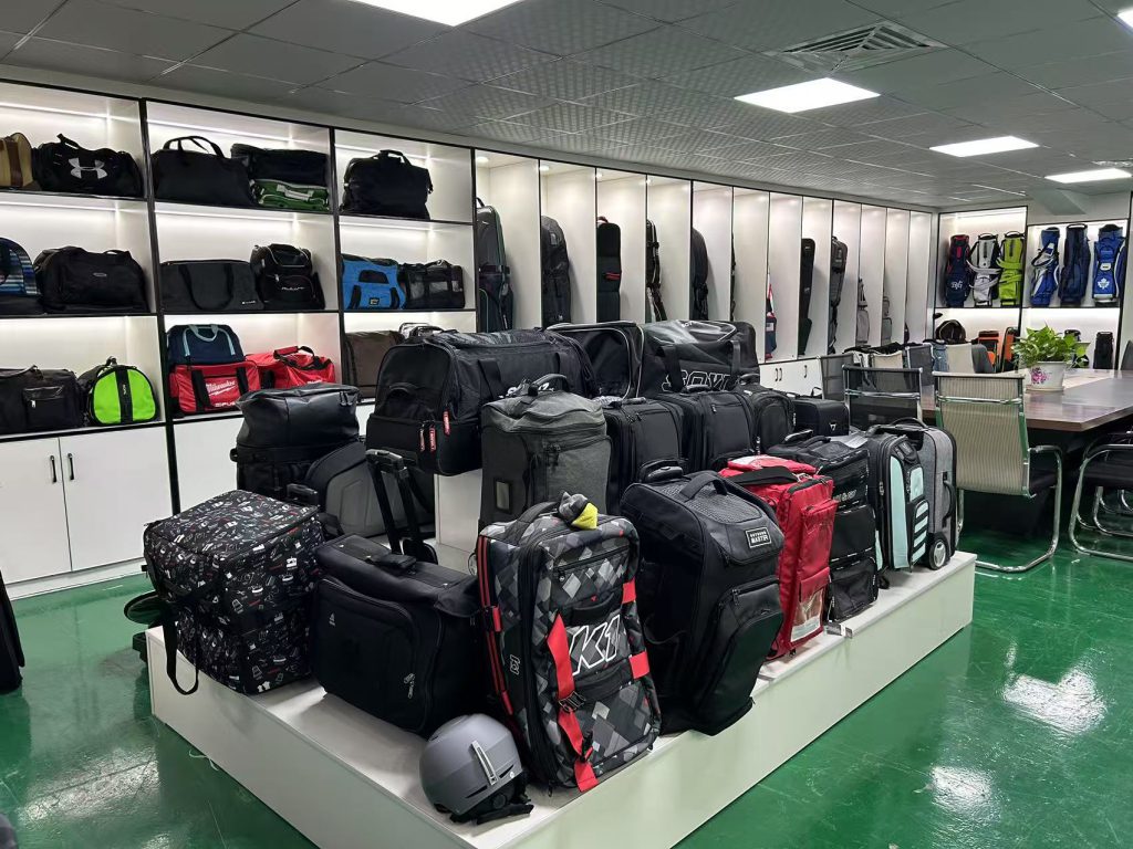 Sanying Bags factory showroom and workshop in Dongguan