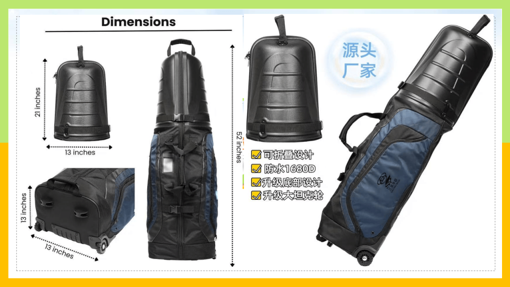 Sanying premium foldable golf travel bag collection