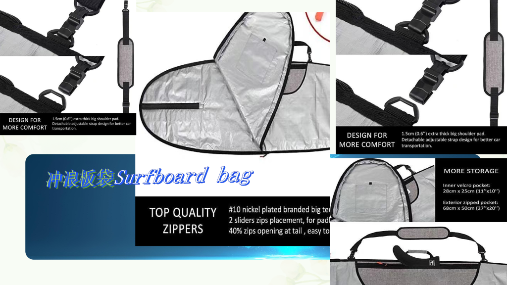 Sanyingbags Premium Surfboard Travel Bag - Heavy-Duty Water-Resistant Surfboard Duffel with Secure Buckles & Carry Strap
