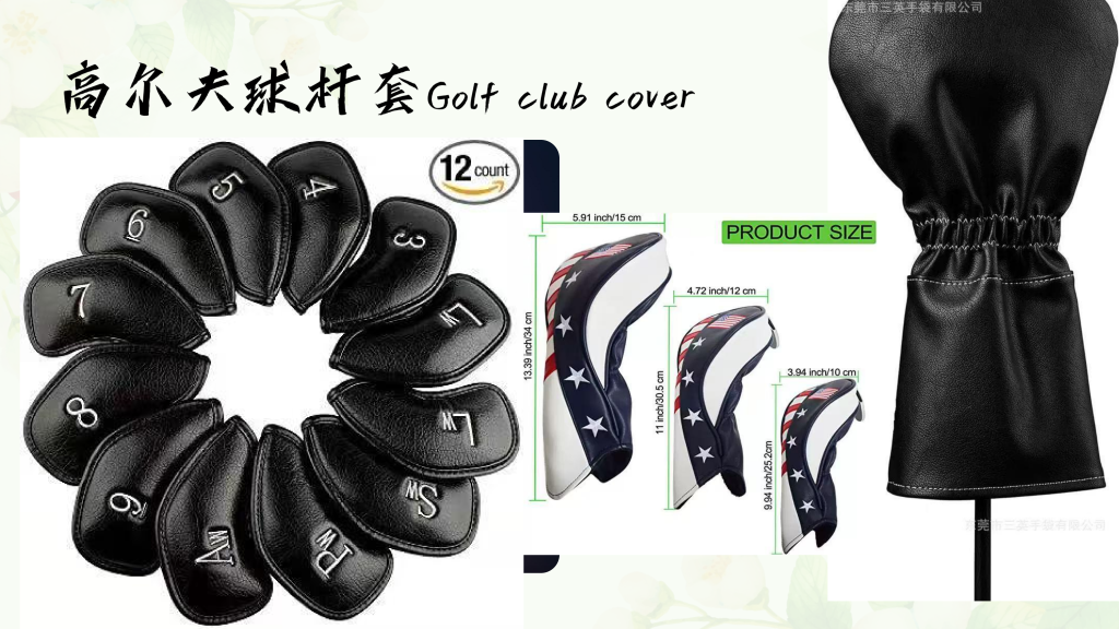 Golf Club Protective Cover - Premium PU Leather Golf Putter Cover with Numbered Markings & Anti-Scratch Lining