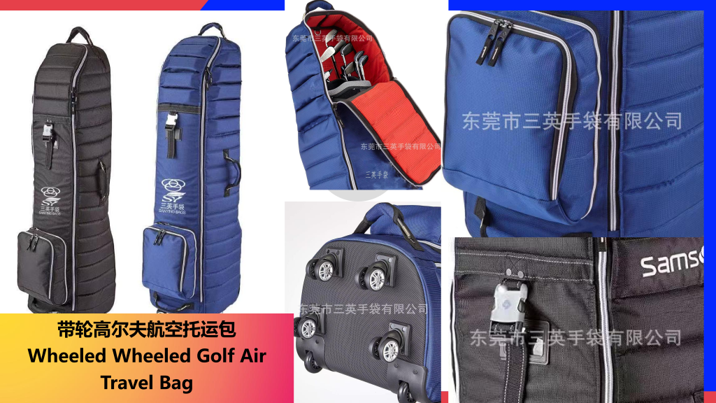 Sanyingbags Wheeled Golf Air Travel Bag - Durable Golf Checked Luggage with Wheels
